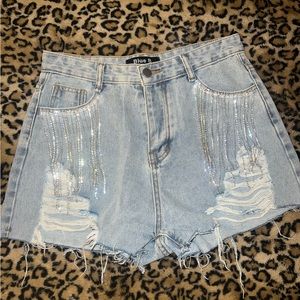 Blinged shorts⭐️🤍